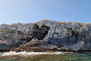 Siracusa: Ortigia & Sea Caves bådtur med solnedgangsaperitif