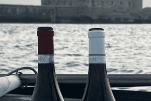 Siracusa: Prova de vinhos em barco com visita guiada e comida gourmet