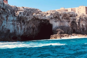 Tour met snorkelen bij de zeegrotten en het eiland Ortigia