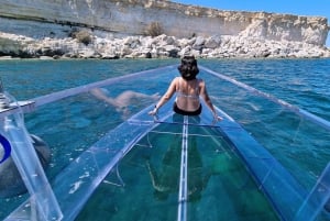 Siracusa: Tour in barca completamente trasparente della costa e delle grotte marine