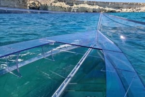 Siracusa: Tour in barca completamente trasparente della costa e delle grotte marine