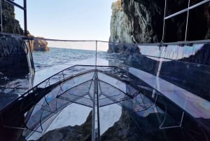 Siracusa: Tour in barca completamente trasparente della costa e delle grotte marine