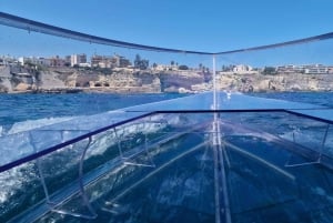 Siracusa: Tour in barca completamente trasparente della costa e delle grotte marine