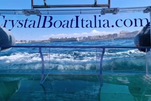 Siracusa: Tour in barca completamente trasparente della costa e delle grotte marine