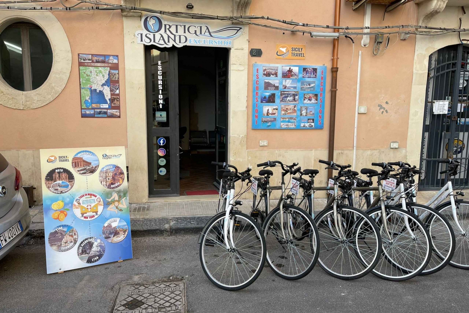 Syracuse: fietsverhuur op het eiland Ortigia