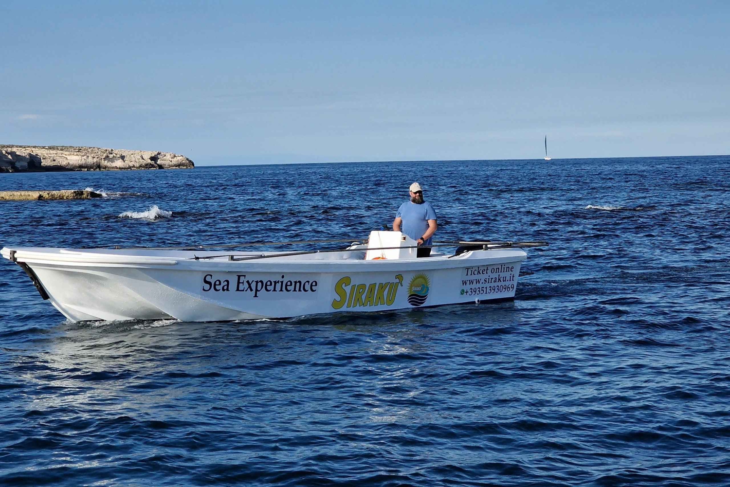シラキュース：ピリリーナ、オルティージャ、海の洞窟を巡るピクニックボートツアー