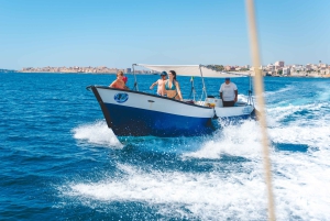 シラキュース：オルティージャ島と海の洞窟のプライベートボートツアー