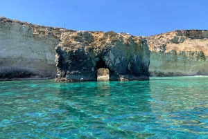 シラキュース：オルティージャ島と海の洞窟のプライベートボートツアー