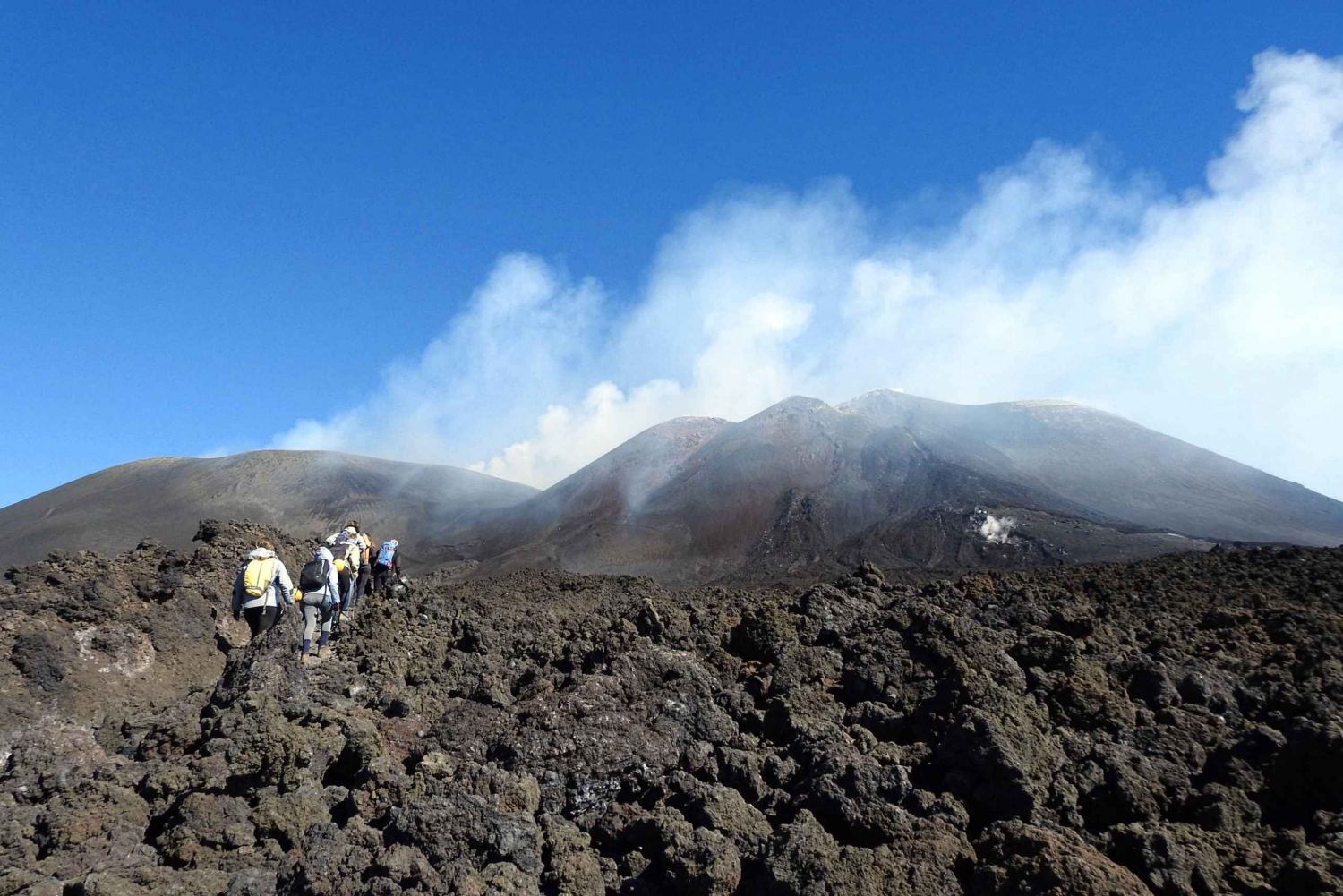 Taormina and Catania: Private guided Etna hike by cable car in Sicily