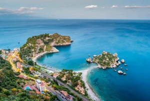 Taormina: Passeio de barco com aperitivo em Isola Bella