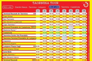 Taormina: CityBySee Hop-On Hop-Off - Blaue und Rote Linie