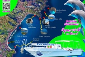 Taormina Giardini Naxos: Bootstour mit Aperitif & Schwimmmasken