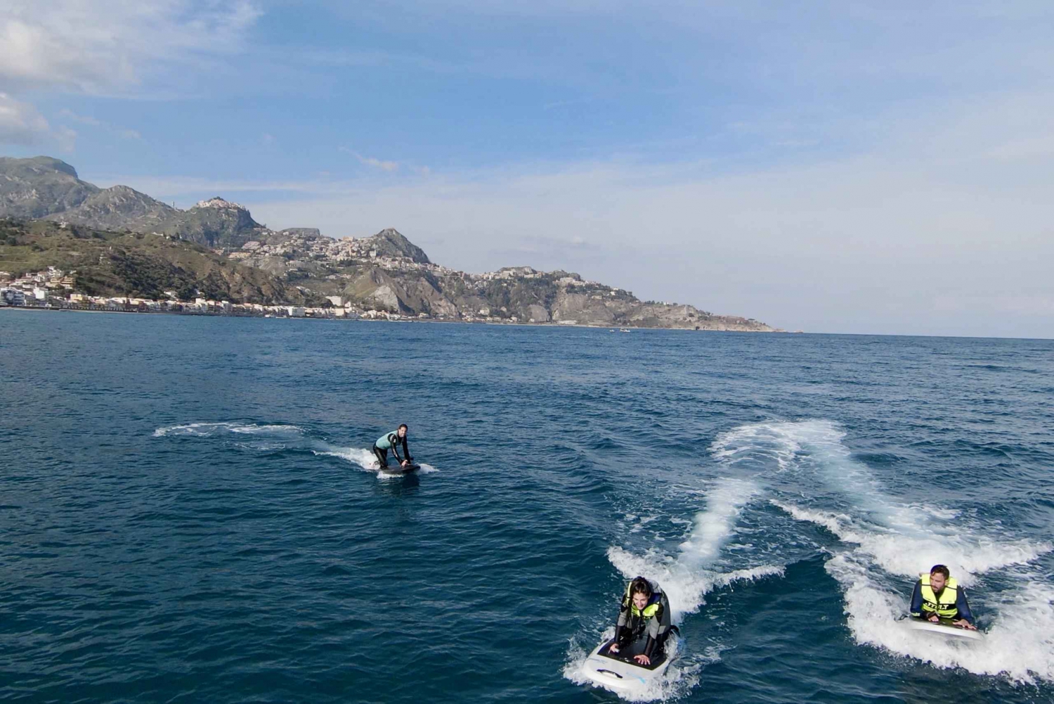 Taormina - Giardini Naxos jetsurfing with instructor
