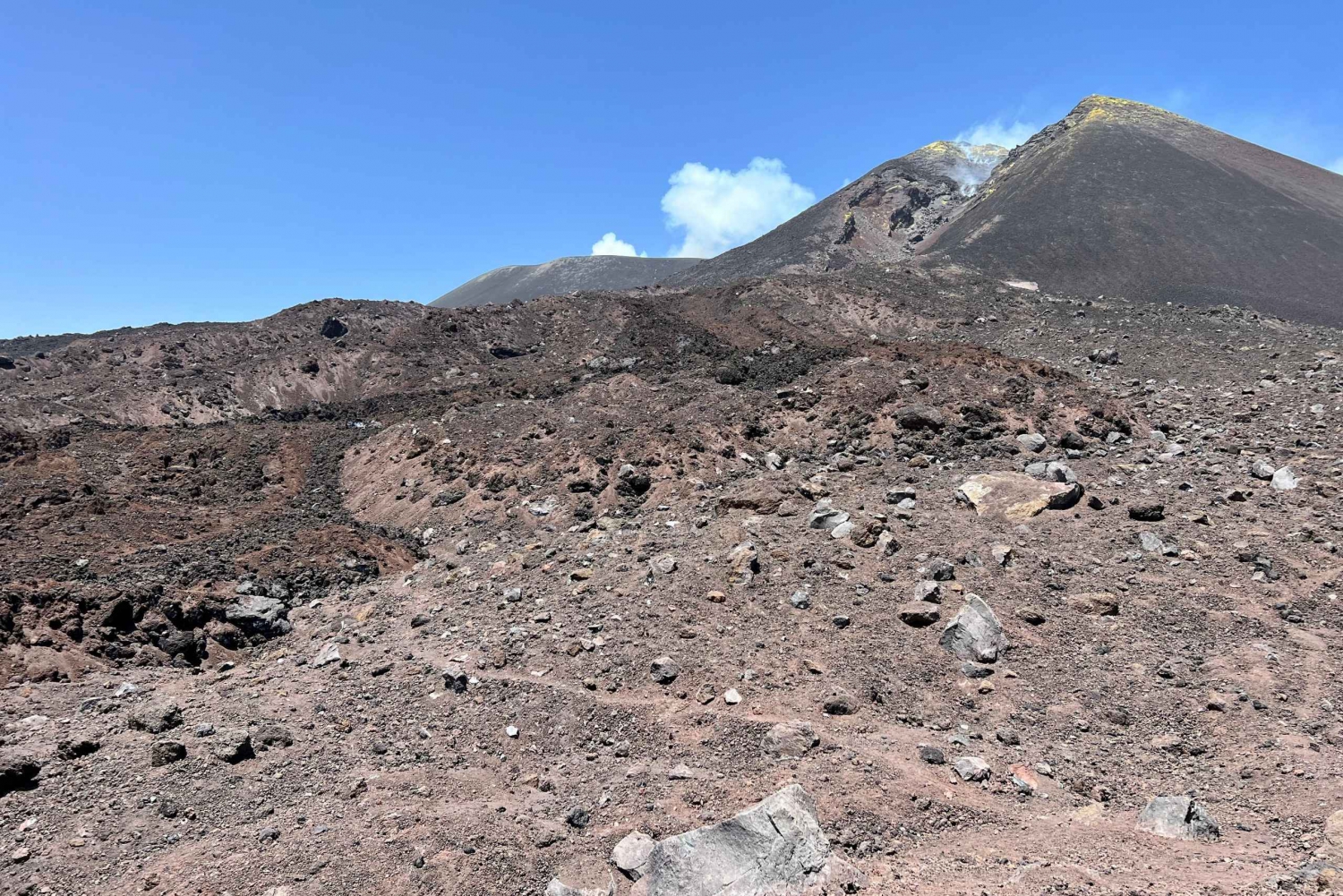 Trektocht op 3000 meter hoogte op de Etna