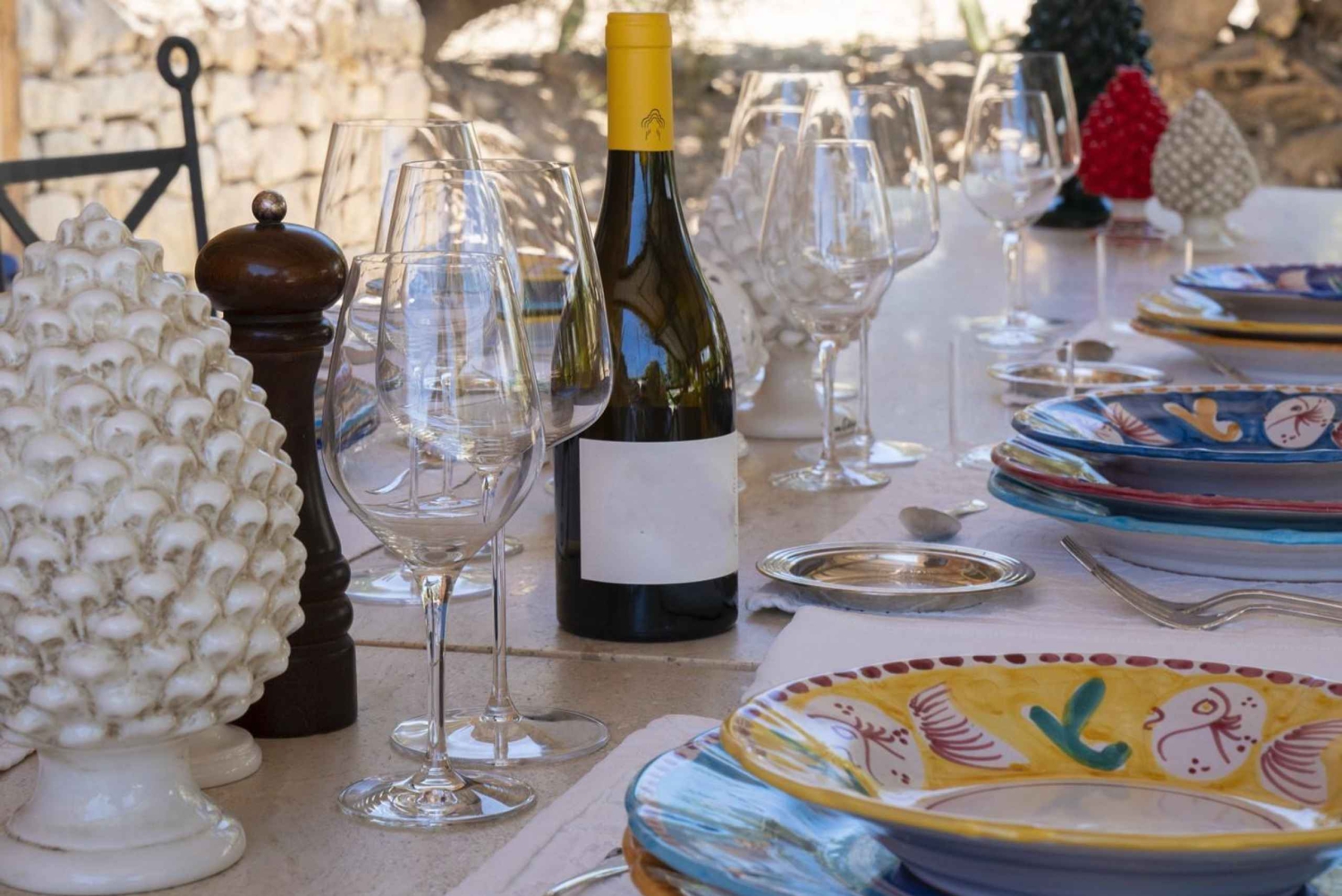 Weinverkostung und typische Verkostungen im Val di Noto