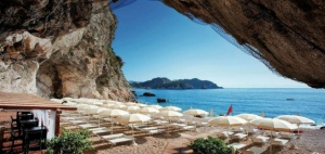 private beach of Hotel Capotaormina