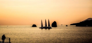 sunset Aeolian Islands