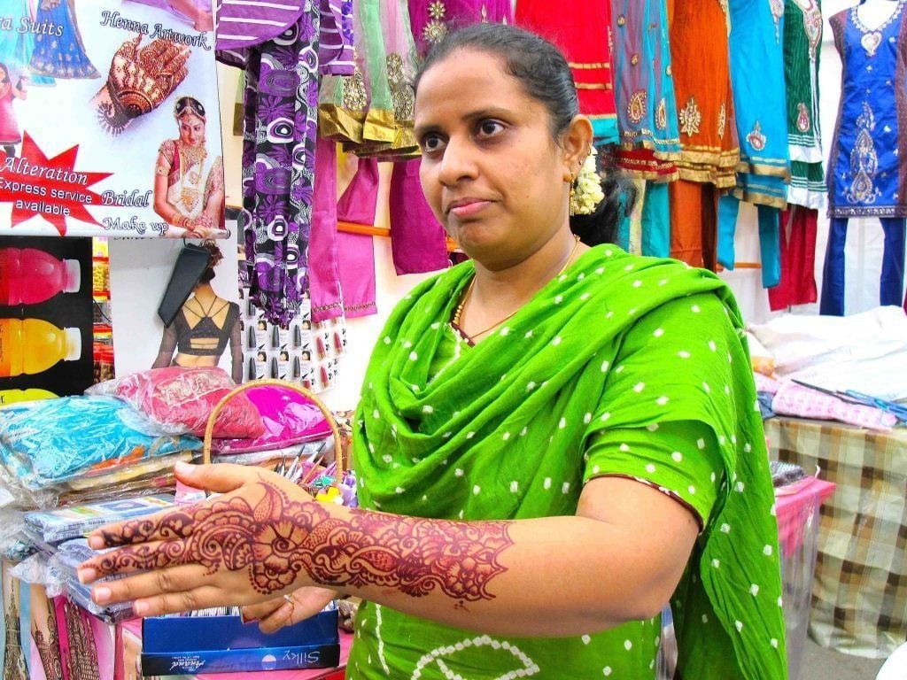 Indian lady with Henna art 