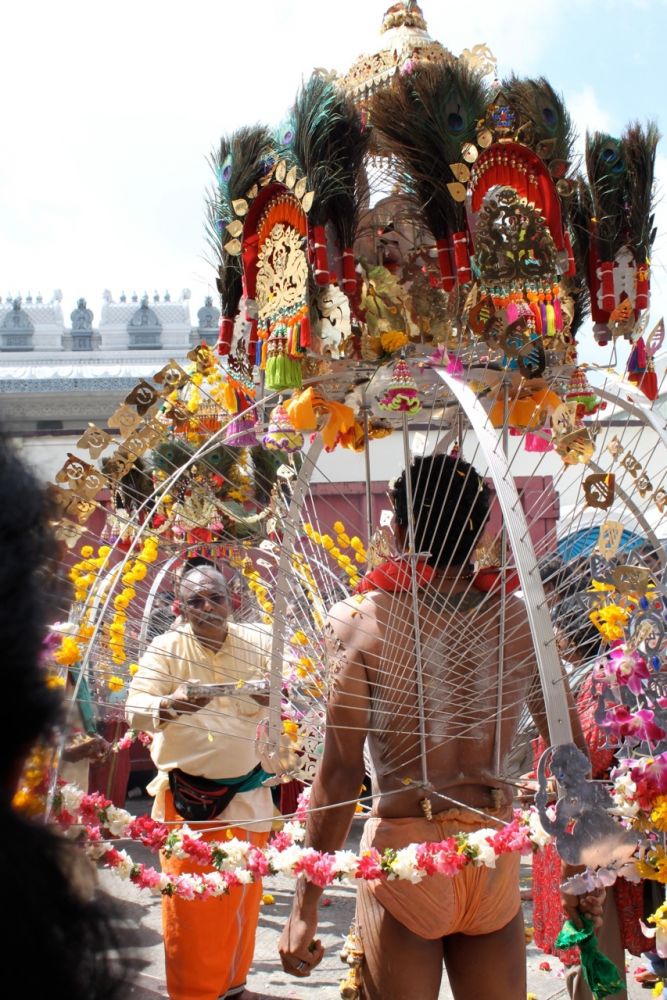 A heavy decorated Kavadi