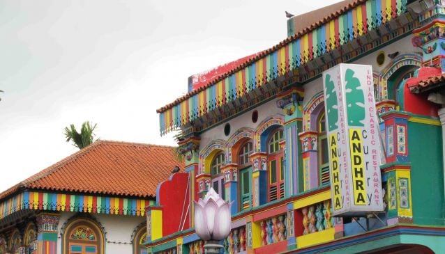 Little India, colorful shophouses