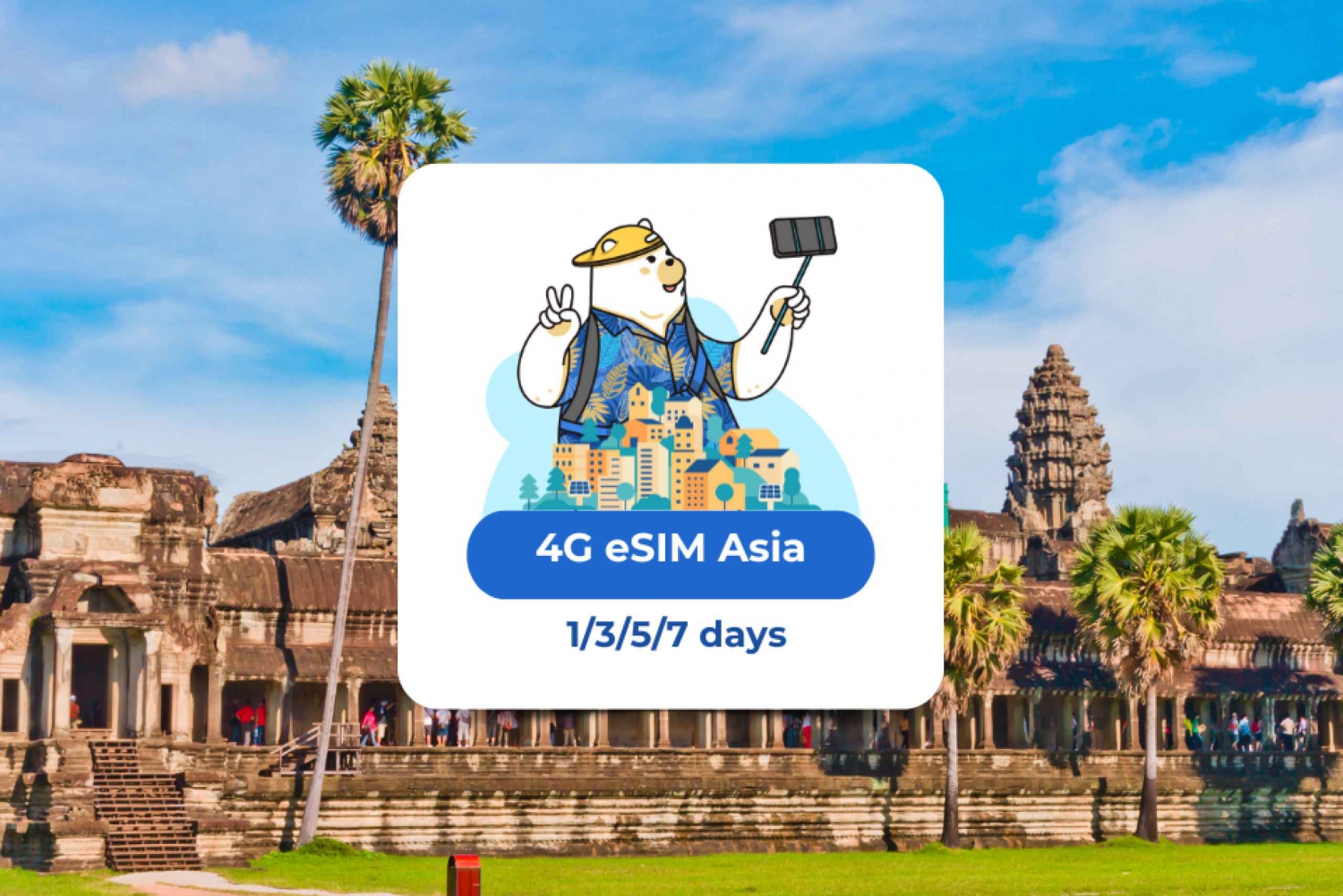 Asia: eSIM Mobile Data (8 countries) 1/3/5/7 days