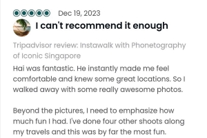 Instawalks med ikoniske fotograferingstjenester i Singapore