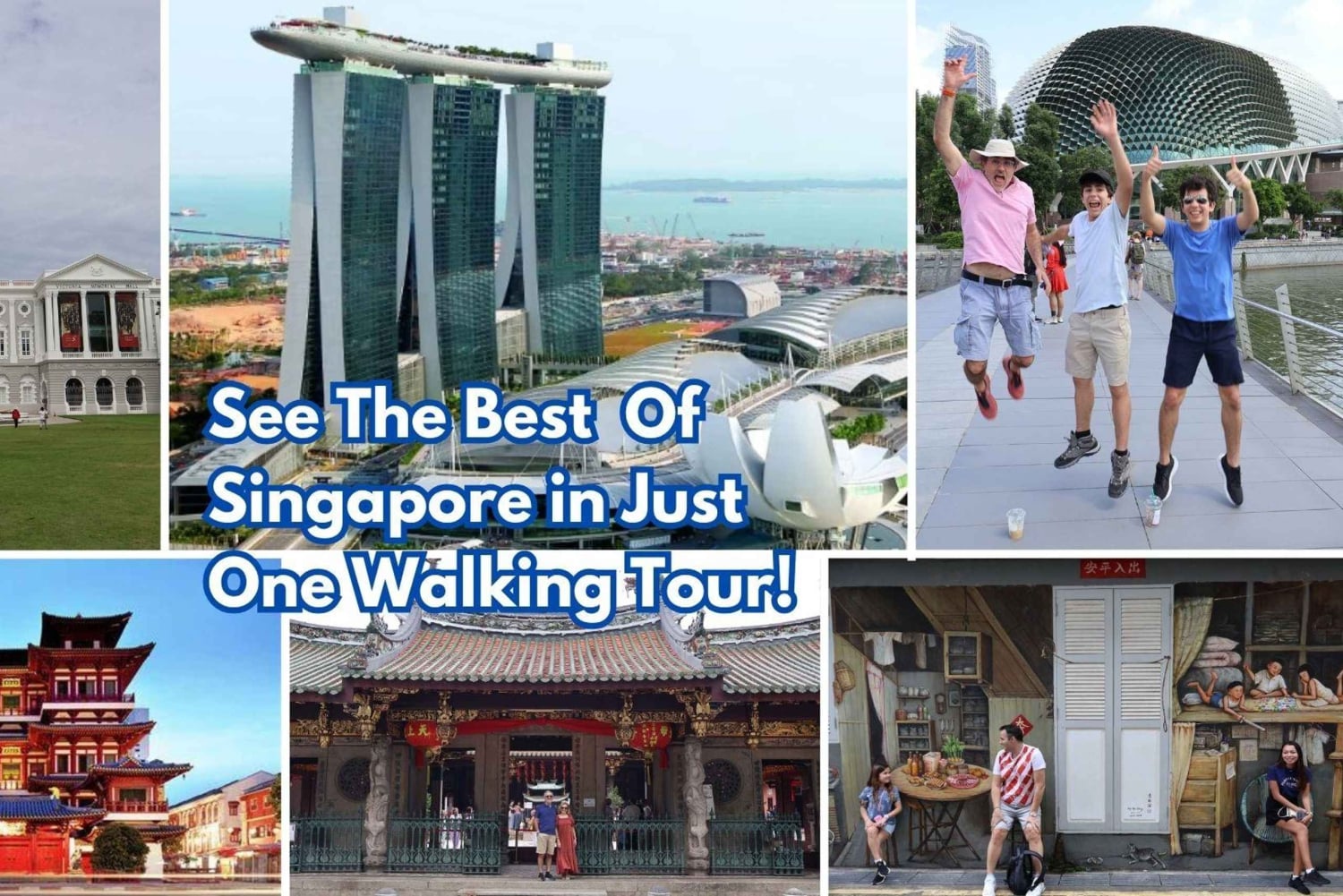 Singapore: wandeltour door Chinatown, Civic District en Marina Bay