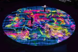 Tela di luce digitale di teamLab a Marina Bay Sands