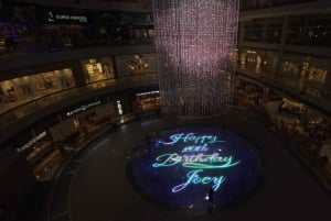 Tela di luce digitale di teamLab a Marina Bay Sands