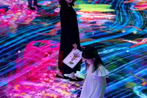 Tela di luce digitale di teamLab a Marina Bay Sands