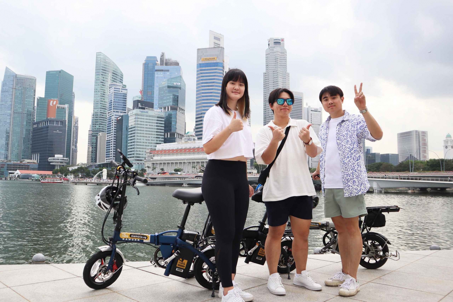 Singapore: Electric Bicycle Rental with Self-Guided Tour