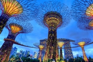 Singapore: Gardens by the Bay & Jurassic World med afhentning