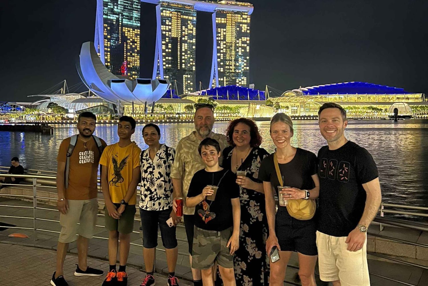 Cingapura: Excursão a pé noturna pela Marina Bay