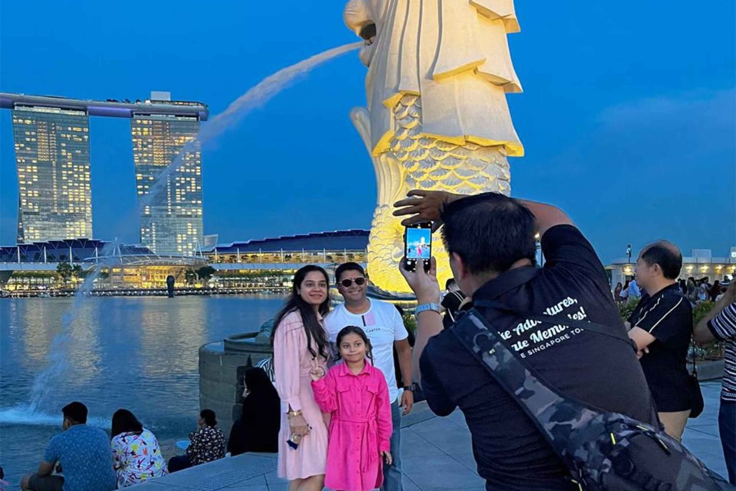 Cingapura: Excursão a pé noturna pela Marina Bay