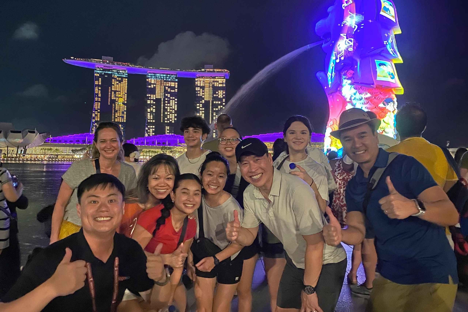 Cingapura: Excursão a pé noturna pela Marina Bay