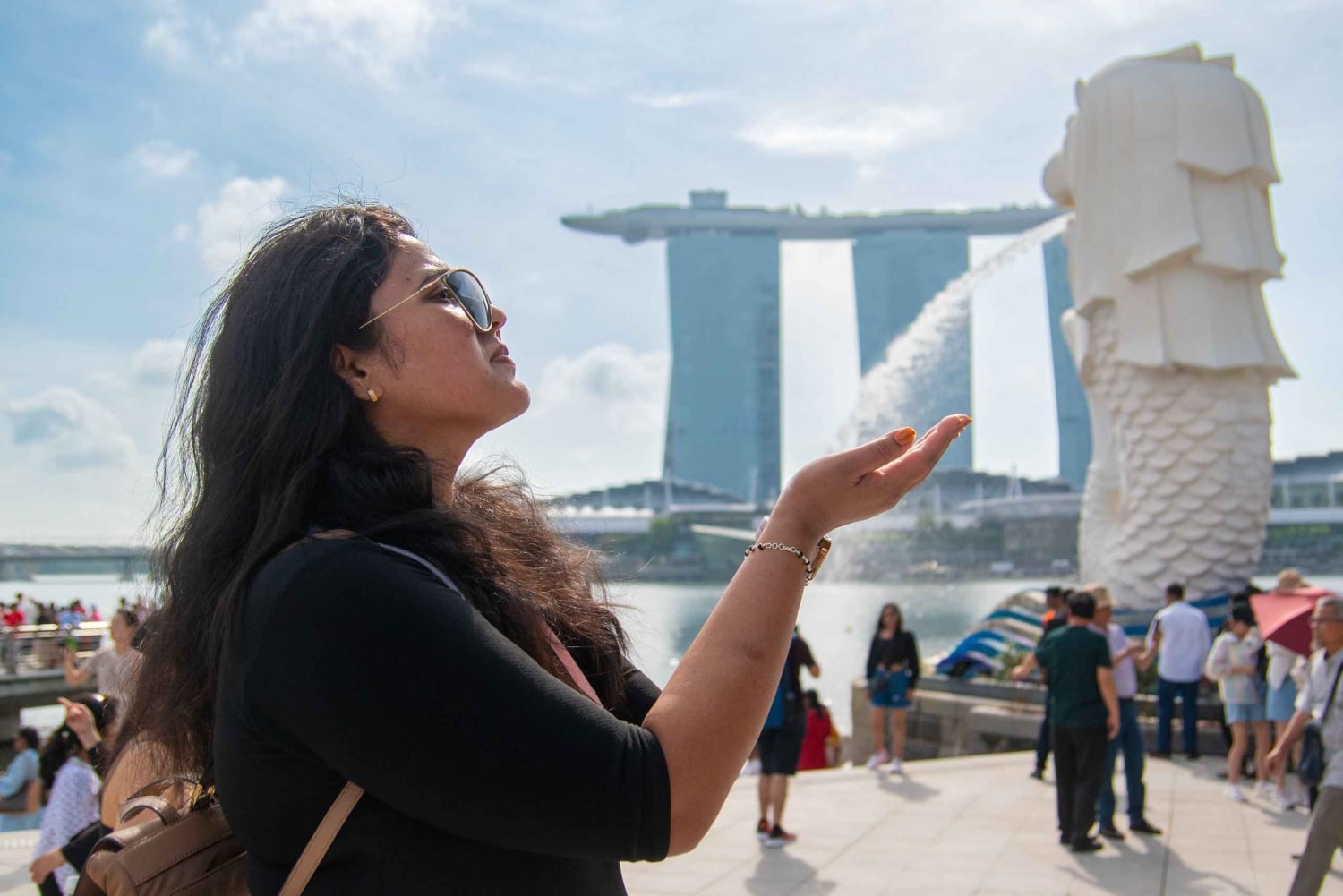 Singapore: Professionele fotoshoot in het Merlion Park