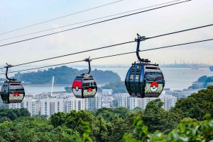 Singapur: Sunset Cable Car, Wings Of Time auf Sentosa