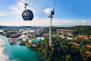 Singapur: Sunset Cable Car, Wings Of Time auf Sentosa