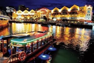 Singapore: Elvecruise i solnedgang og glitrende lysshow
