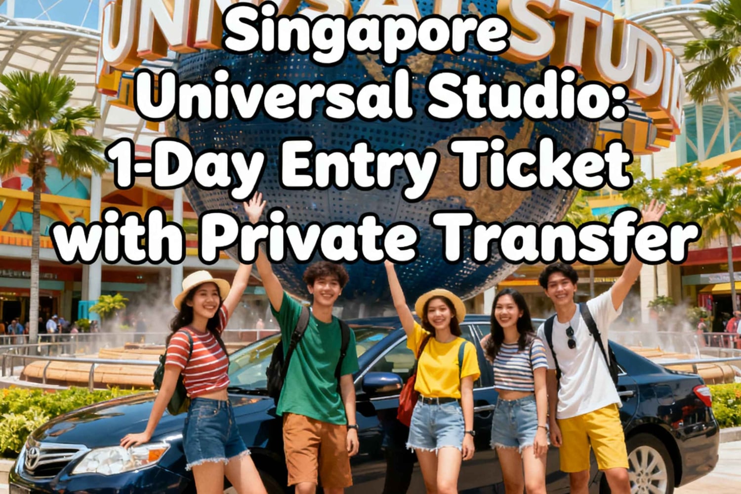 Singapore: Inträde till Universal Studios med privat transfer