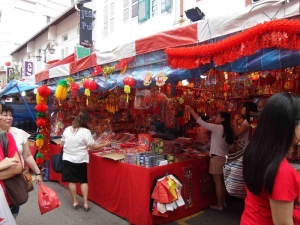 China Town Chinese New Year decorations stall