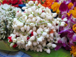 Offering Jasmine Flowers in Little India