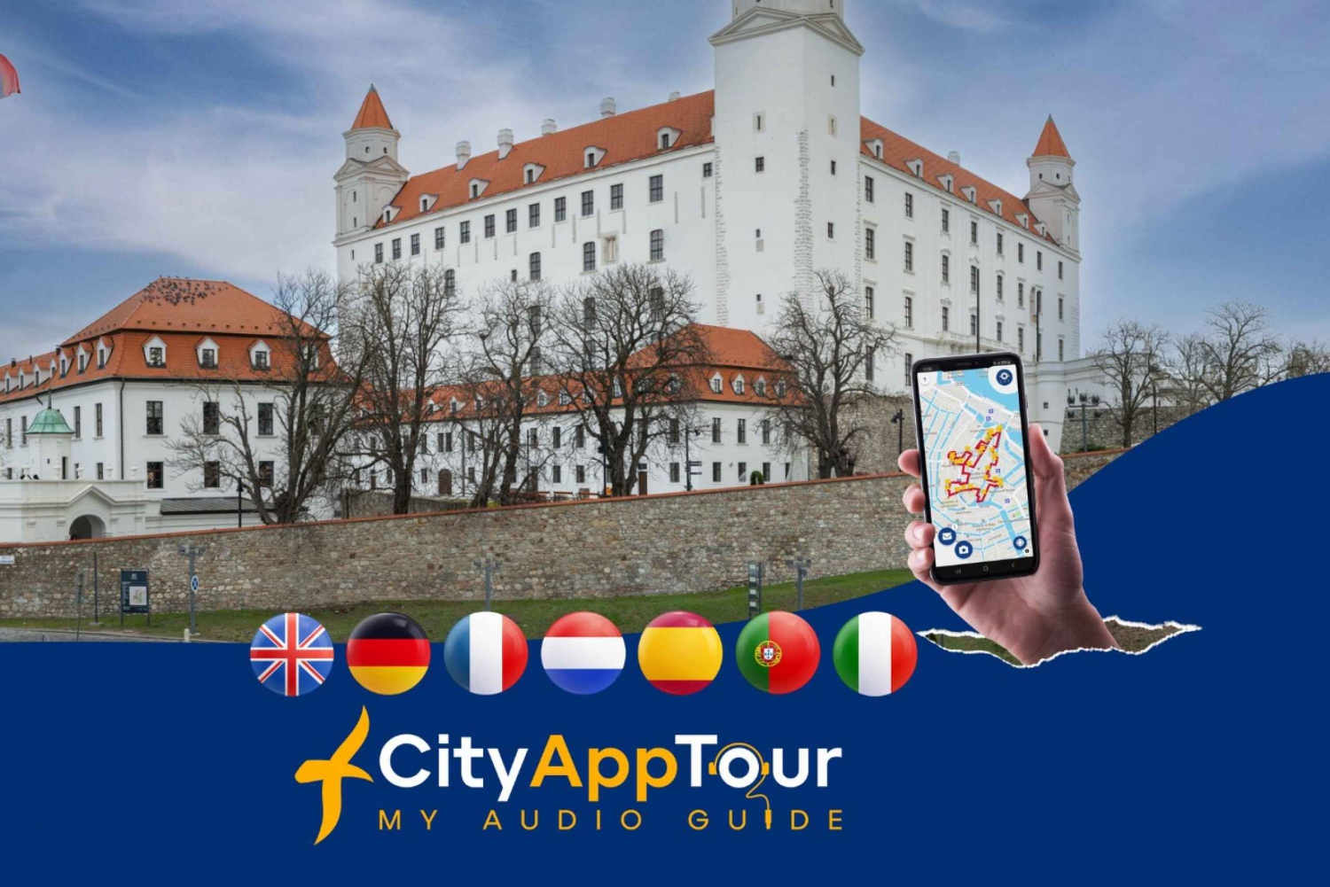 Castelo de Bratislava: Excursão a pé com guia de áudio no aplicativo