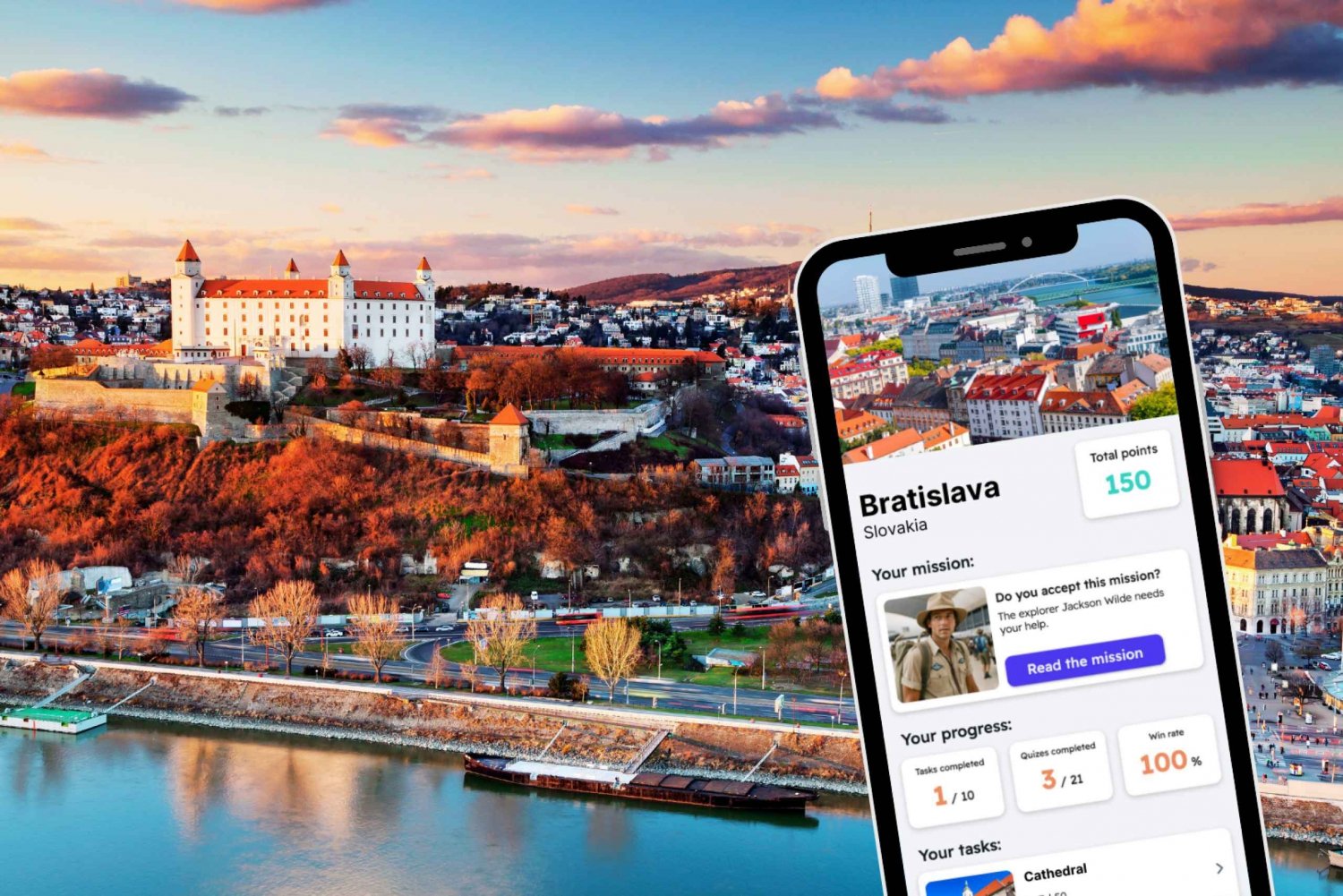 Bratislava: Jogo de exploração da cidade e city tour em seu telefone