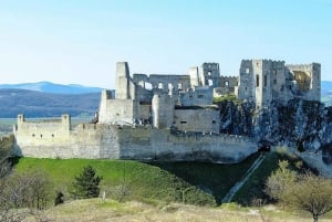 Viena: excursión de 1 día al castillo de Červený Kameň, Čičmany y Trenčín