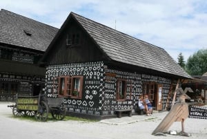 Viena: excursión de 1 día al castillo de Červený Kameň, Čičmany y Trenčín