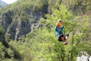 Bovec: Canyon Učja - O parque de tirolesa mais longo da Europa