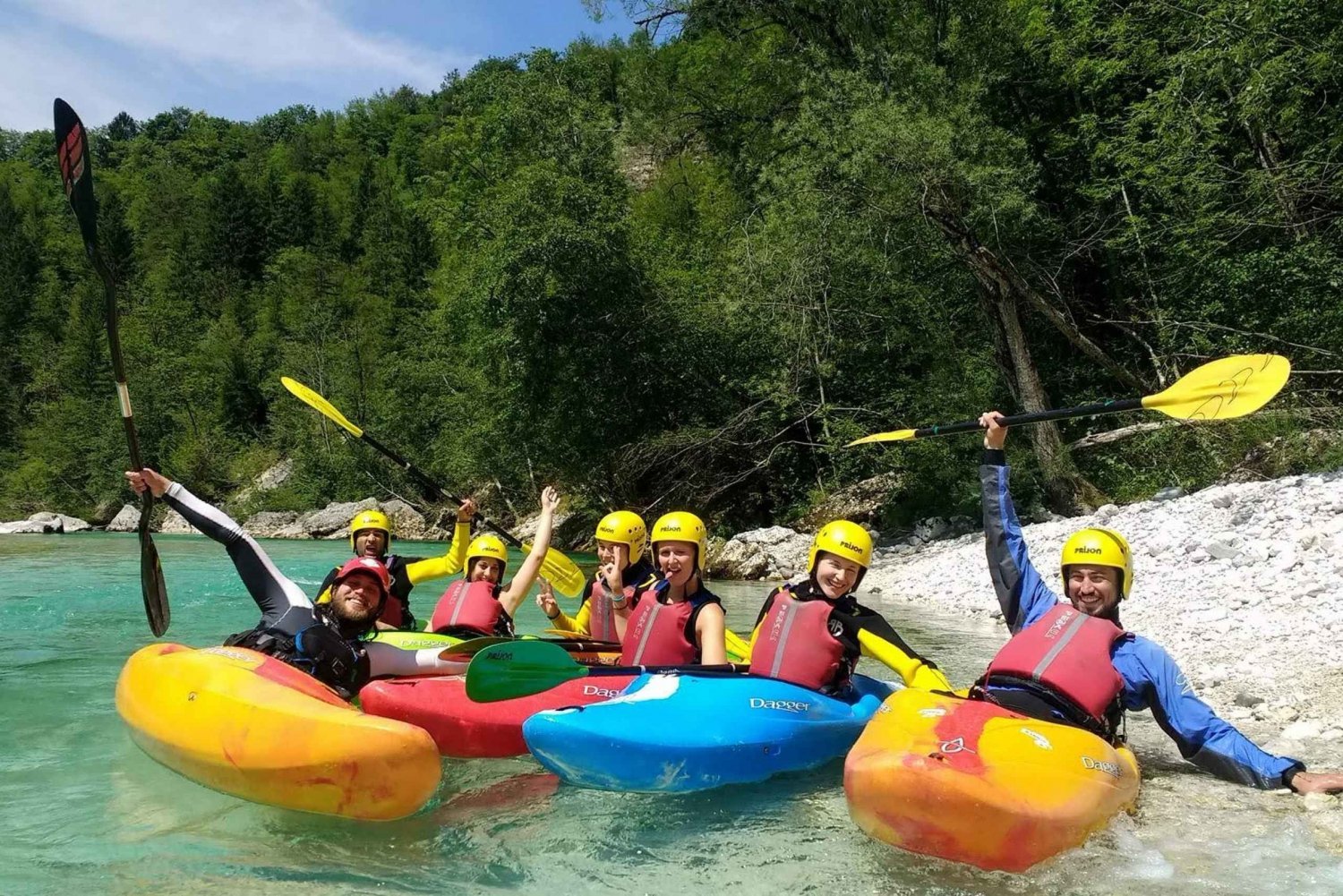 Bovec: scuola di kayak sul fiume Isonzo
