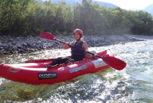Fra Bovec: Padling i kajakk på elven Soča