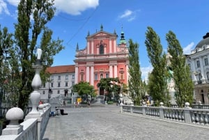 Vanuit Zagreb: Ljubljana met kabelbaan, kasteel en het meer van Bled